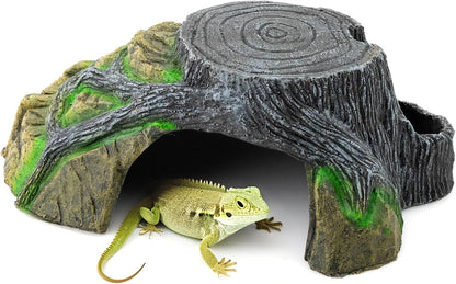 Reptile Hide Cave - Naturalistic Terrarium Décor for Reptiles and Amphibians, Safe & Comfortable Hideout