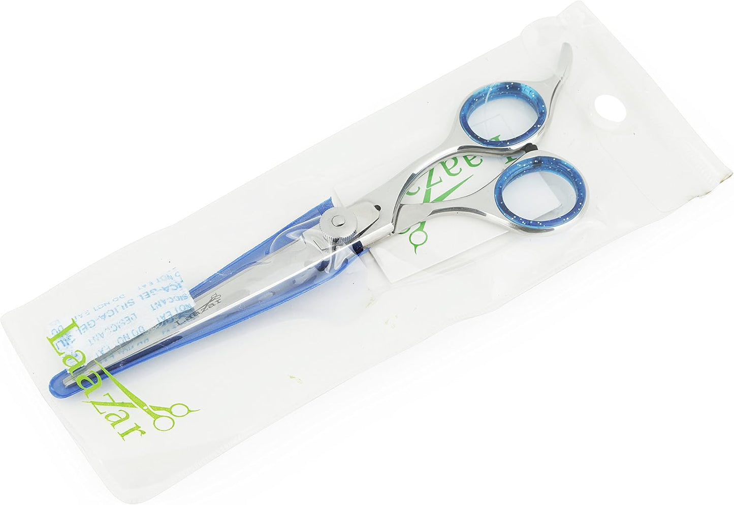Laazar Pro Pet Grooming Scissors, Premium Steel Dog Grooming Shears with Blue Handles, Long-Lasting Sharp Blades (Straight, 7 Inches)
