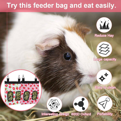 DZWLKJ Rabbit Hay Feeder, 600D Polyester, Hay Feede, Watermelon, Rabbit, Guinea Pig, Chinchilla, Hamsters, Small Pets, 1 Pack, Foldable, Lightweight