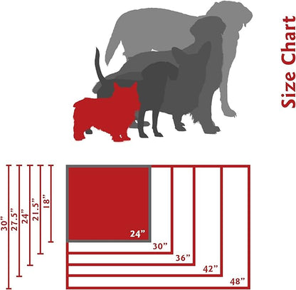 Majestic Pet Orthopedic Memory Foam Dog Crate Mat - Plush Pet Bed Pad for Crates & Kennels | USA Crafted | 24"x18" Villa Vintage