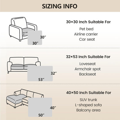 gogobunny 3X Stronger Waterproof Pet Blanket, Scratch Proof Furniture Protector for Dogs Cats, Reversible Cover 40x50 Inch, Dark Grey