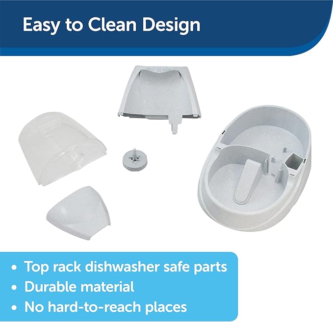 PetSafe Drinkwell Platinum Dog and Cat Water Fountain, Automatic Drinking Fountain for Pets, 168 Ounce,Grey