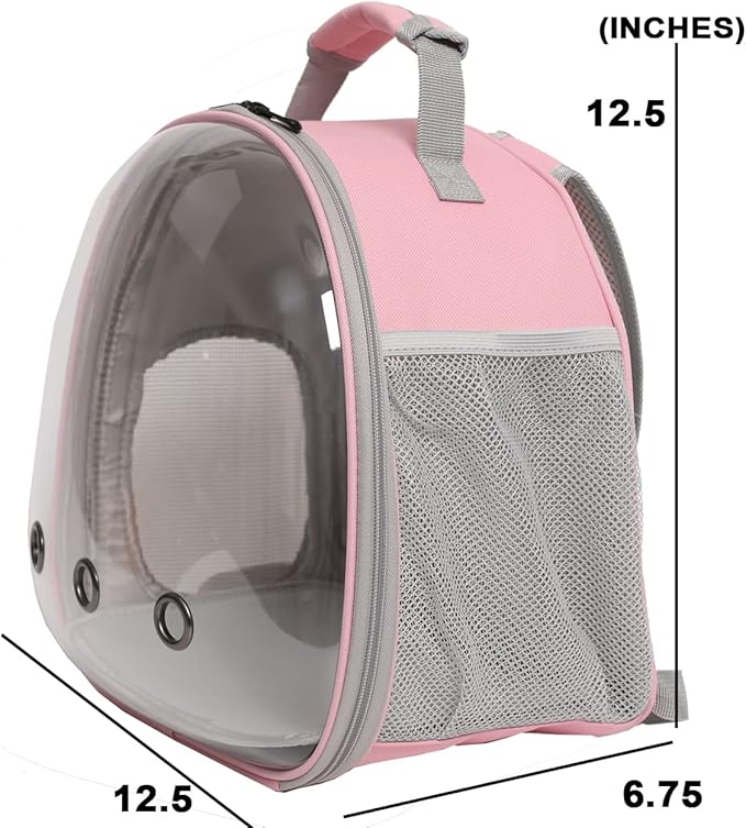 Bearded Dragon Travel Backpack with Harness and Leash Set,Lizard Backpack Travel Carrier,Space Capsule Clear Bubble Window Astronaut Reptile Carrier Backpack for Kids, Airline Approved