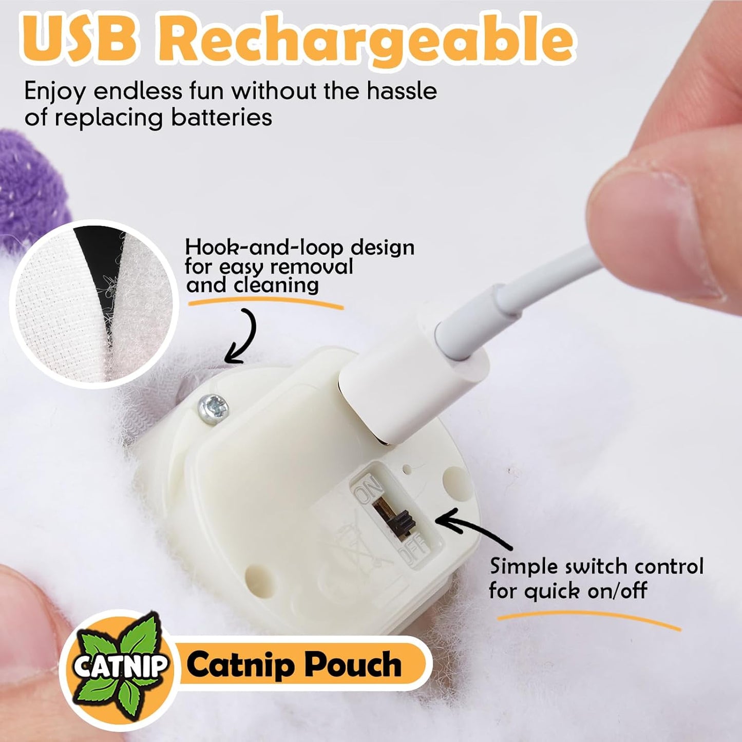 Halloween Catnip Toys, Flapping Ghost Catnip Toy, Interactive Kitten Exercise Toys for All Cat Breeds Play Alone, Never Boredom