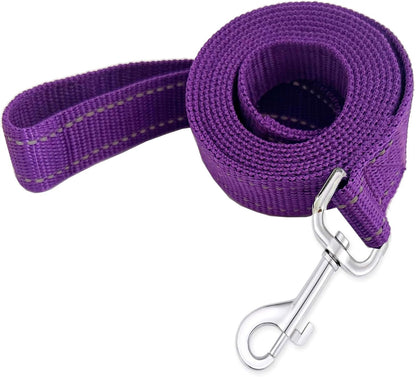 Reflective Dog Leash 7Ft /8 Feet Long, 1 Inch Wide, for Small and Medium Dogs