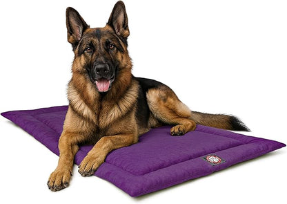 Majestic Pet Orthopedic Memory Foam Dog Crate Mat - Plush Pet Bed Pad for Crates & Kennels | USA Crafted | 48"x30" Villa Aubergine
