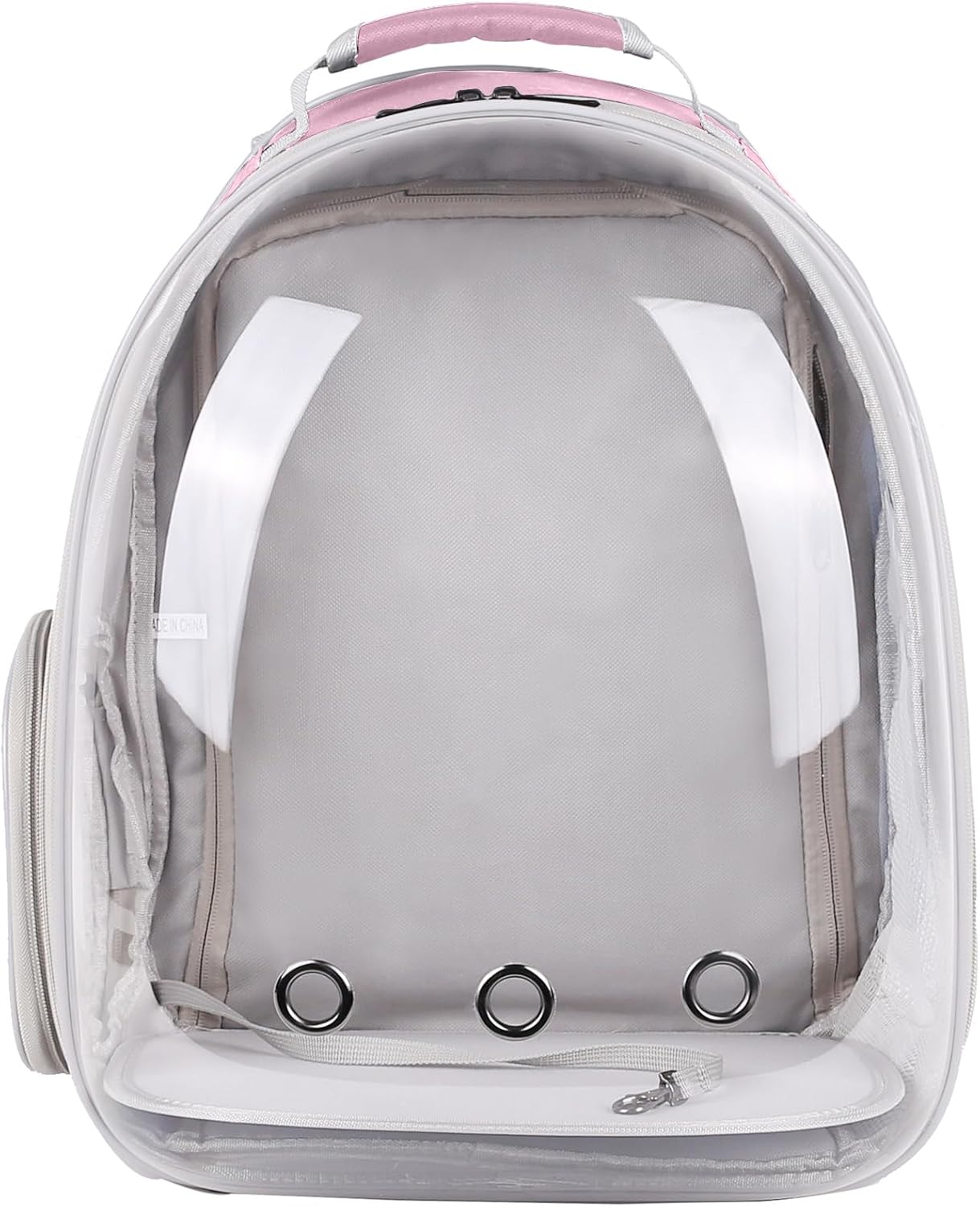 halinfer Dual Extension Pet Backpack Carrier for Large Cat and Small Puppy up to 20 Pounds, Clear Space Capsule Astronaut Transparent Bubble Window Pet Vet Travel Visit Bag