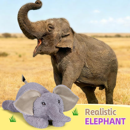 PEACH CAT 25.6 inch 5 lbs Elephant Weighted Stuffed Animals Realistic Elephant Plush Large Plushies Toys Body Pillow Gifts for Kids Adults