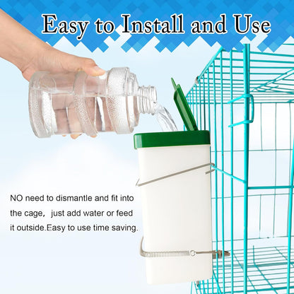 32oz No-Drip Rabbit Waterer Stainless Steel Nipple for Small Animal Rabbit Waterer for Small Pet/Bunny/Ferret/Hamster/Guinea Pig (1L) (cy-tzwsq, xbh1)