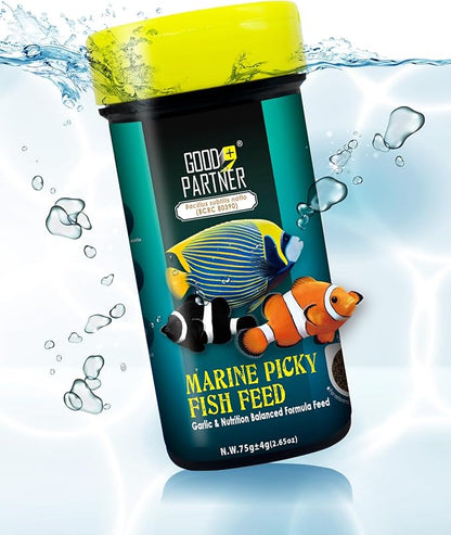 Purify Series for Marine Fish Food, Saltwater Fish Sinking Pellets, Suitable for Clown Fish, All Natural Ingredients, 2.65 oz (Pack of 1)