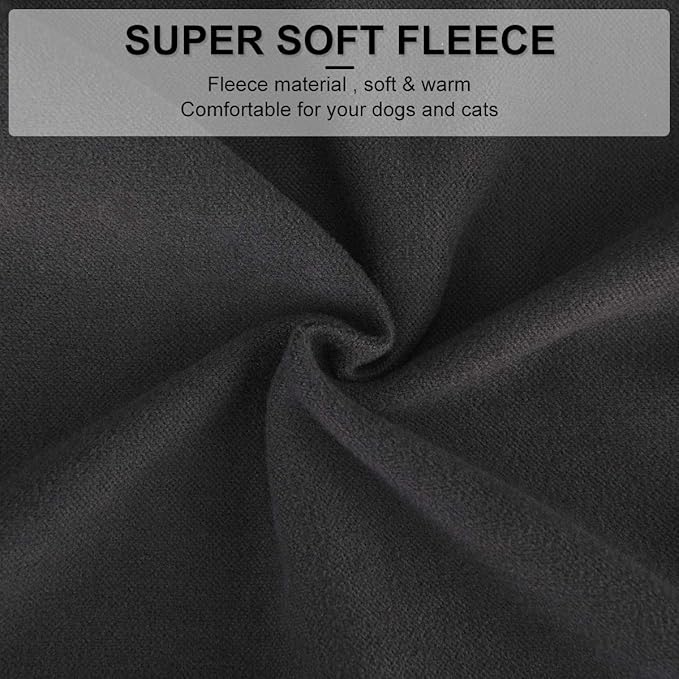 Small Dogs Fleece Dog Sweatshirt - Cold Weather Hoodies Spring Soft Vest Thickening Warm Cat Sweater Puppy Clothes Sweater Winter Sweatshirt Pet Pajamas for Small Dog Cat Puppy (Small, Dark Grey)