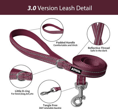 AIITLE Escape Proof Dog Harness - Step in Adjustable Dog Harness No Choke Over with Breathable Mesh and Quick-Release Buckle for Summer- Outdoor Walking, Camping, Training for Medium Dogs Burgundy XL