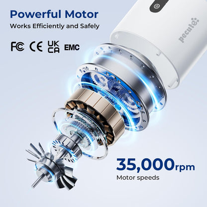 Pecute Dog Grooming Vacuum, 4-in-1 Pet Grooming Kit with Clipper, Brush, 12000Pa Dog Vacuum for Shedding with 1.5L Dust Cup, Storage Pocket, Low Noise Pet Vacuum for Dog & Cat, Home Grooming