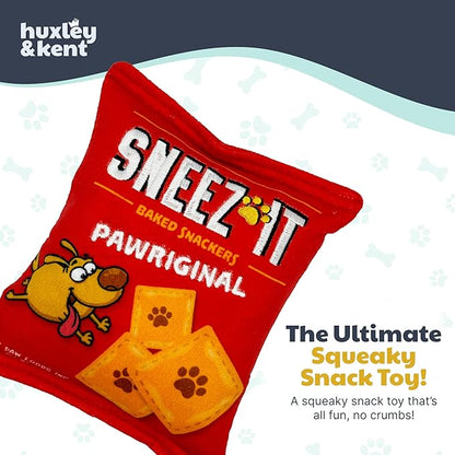 Huxley & Kent Funny Dog Toy w/Squeaker – Power Plush Squeaky Dog Toys for Small, Medium & Large Dogs – Soft Stuffed Animal for Indoor Play & Fetch - Sneez-It, Small