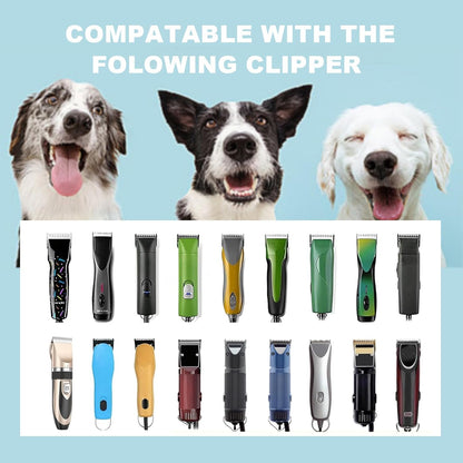 Size 7FC/5FC/4FC Detachable Pet Dog Clipper Blades, Compatible with Most Oster A5, KM Series Clippers,Made of Ceramic Blade & Stainless Steel Blade4PACK 3Pack