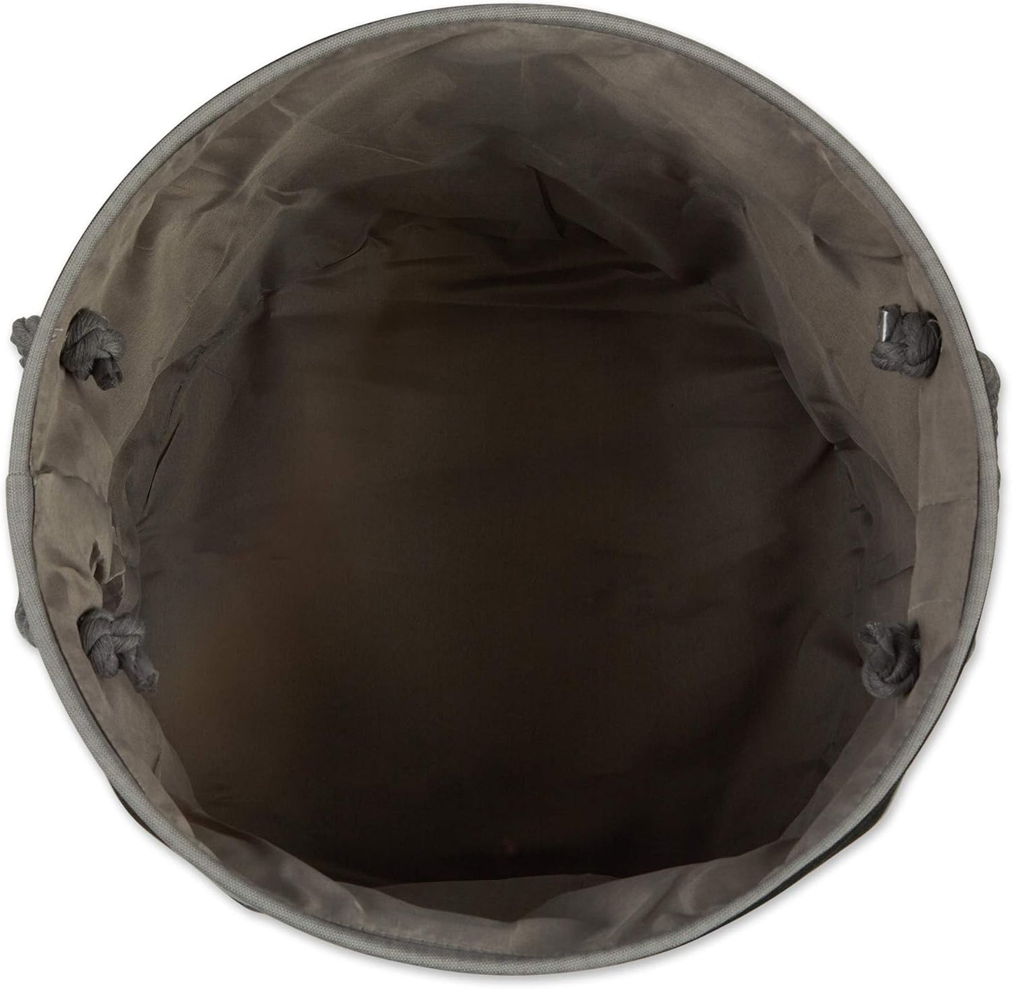 Bone Dry Pet Storage Collection Striped Paw Patch Bin, Black, Small Round