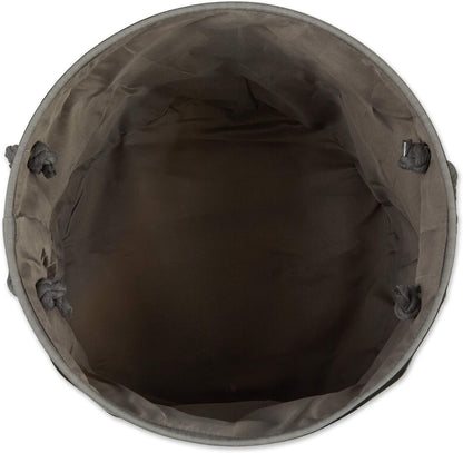 Bone Dry Pet Storage Collection Striped Paw Patch Bin, Black, Small Round