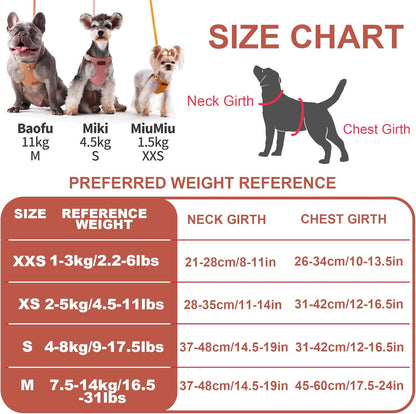 Puppytie No Pull Small Dog Harness with Multifunction Dog Leash,Lightweight Soft Adjustable No Choke Escape Proof Pet Harness Vest Pet Harness Vest,Suede Bow Brown,S
