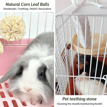 kathson Bunny Toys Rabbit Wooden Scratch Nail Scratch Board Hanging Chew Toys for Small Animals Guinea Pigs Hamster Chinchillas