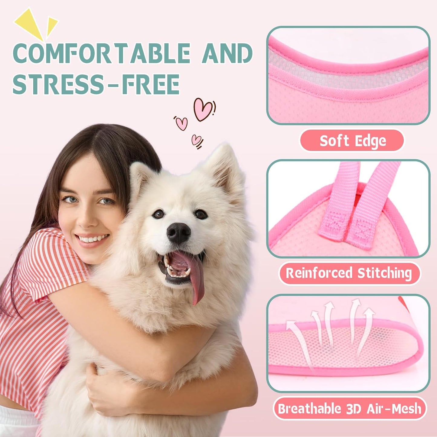 Supet Dog Grooming Hammock, Dog Hanging Harness for Nail Trimming Doorframe, Pet Holder Restraint for Clipping Nails, Pet Hoist Sling for Cutting Nails, Ear & Eye Cleaning, Medicine at Home (L)