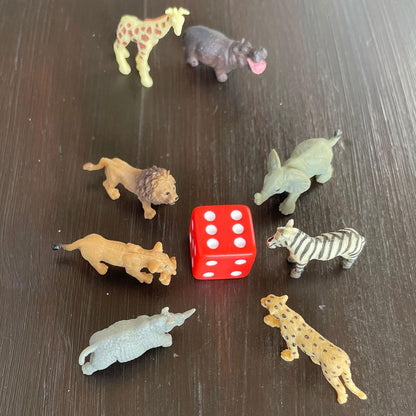 Safari Ltd. Good Luck Minis Savanna Fun Pack - 8 Mini Figurines of Savanna Wildlife Animals - Educational Toy for Boys, Girls, and Kids Ages 5+