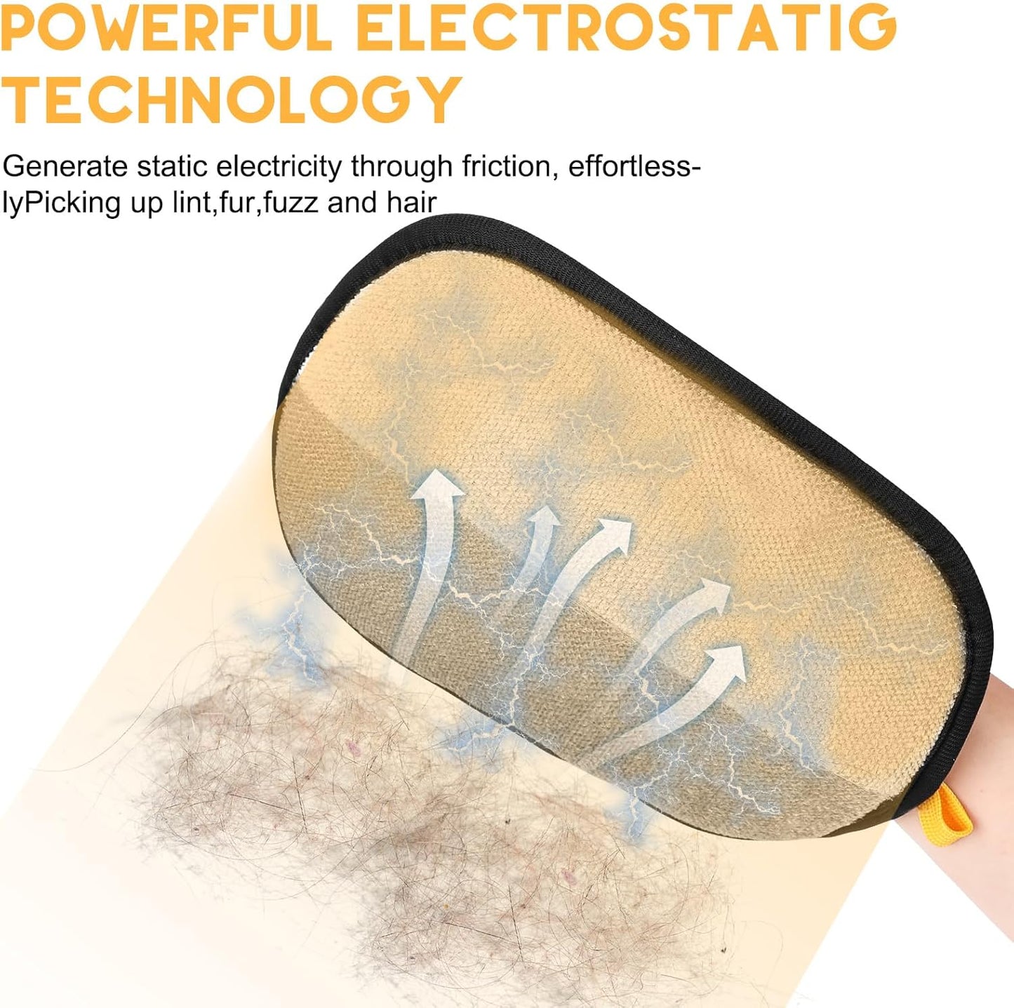 Magic Brush Pet Hair Removal, Upgrated Pet Hair Remover Gloves for Cats Dogs, Efficient Grooming Gloves Brush for Couch, Furniture, Sofa, Clothing, Reusable Pet Hair Removal Tools,1PCS