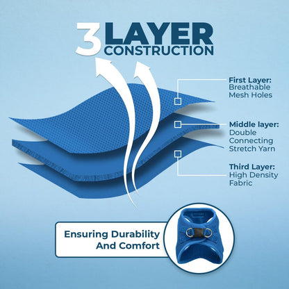 Best Pet Supplies Voyager Step-in Air Harness - All Weather Mesh, Reflective, No Pull Harness for Dogs, Cats - Secure with Hook & Loop Fastener, Buckle, Double D-Rings - Royal Blue, XL