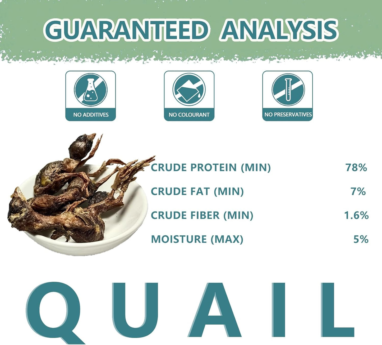 Freeze Dried Little Quail, 4.5 Oz Quail Dogs Cat Treats, Single Ingredient Freeze Dried Cat and Dog Treats Delicious Training Snacks, Natural Food Healthy Animal Protein Pet Food