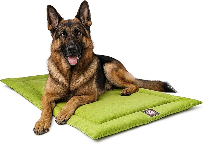 Majestic Pet Orthopedic Memory Foam Dog Crate Mat - Plush Pet Bed Pad for Crates & Kennels | USA Crafted | 48"x30" Villa Apple