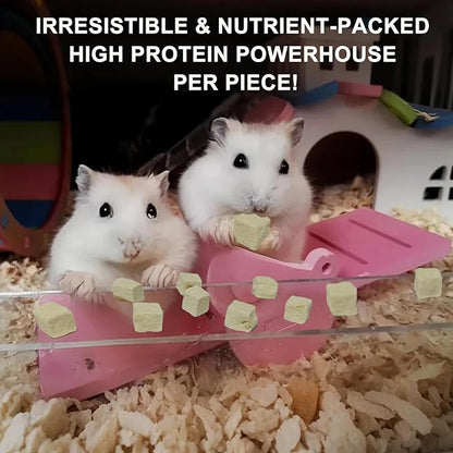 Natural Hamster & Gerbil Food 6oz, Vitamin & Mineral Rich Daily Diet for Hamsters, Gerbils ,Guinea Pigs, Chinchillas ,Supports Dental Health and Digestion, Fruit & Vegetable Hamster Food (Tofu)