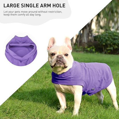Soft Dog Sweatshirt - Warm Sweaters for Small Medium Dogs Cats Cold Weather - Cat Pullover Stretchy Hoodie Easy On - Comfortable Winter Clothes Pet Vest for Doggie
