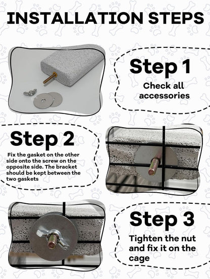 Chinchilla Lava Ledges Rat Climbing Platform 2 Pack Pumice Ledge Shelf Pet Chewing Grinding Toys Small Animals Cage Accessories for Totoro Squirrel Guinea Pig Hamster Gray