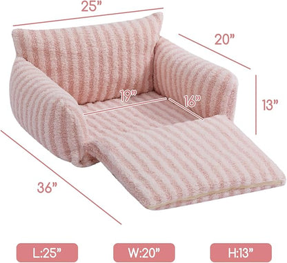 Hollypet Cat Bed Fluffy Plush Mutifuctional Double-Layer Soft Pet Couch Orthopedic Sofa Nest Beds for Small Cats and Dogs (25x20x13 inch)