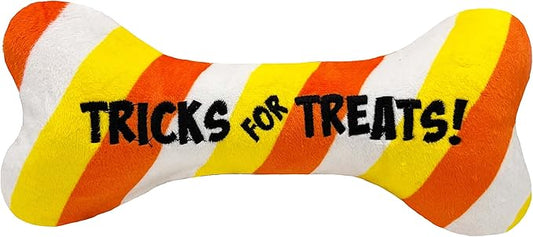 Huxley & Kent Halloween Funny Dog Toy w/Squeaker – Power Plush Squeaky Dog Toys for Small, Medium & Large Dogs – Soft Stuffed Animal for Indoor Play & Fetch - Tricks for Treats, One Size