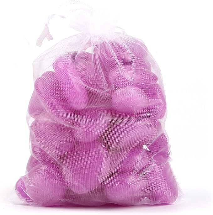 Shiny Stone Glow in The Dark Pebbles,Decorative Glow Stones,Fish Tank Aquarium Gravel,Glow Pebbles for DIY Garden Gifts Decoration(Big Size, 3-4cm, 400g/14.1oz) (Purple)