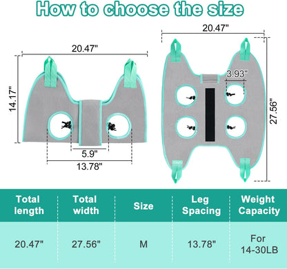 Dog Grooming Hammock, Dog Grooming Harness for Small Dogs, Dog Hanging Harness for Nail Trimming with Pet Nail Clippers Nail Trimmers Grooming Scissors, Dog Grooming Sling