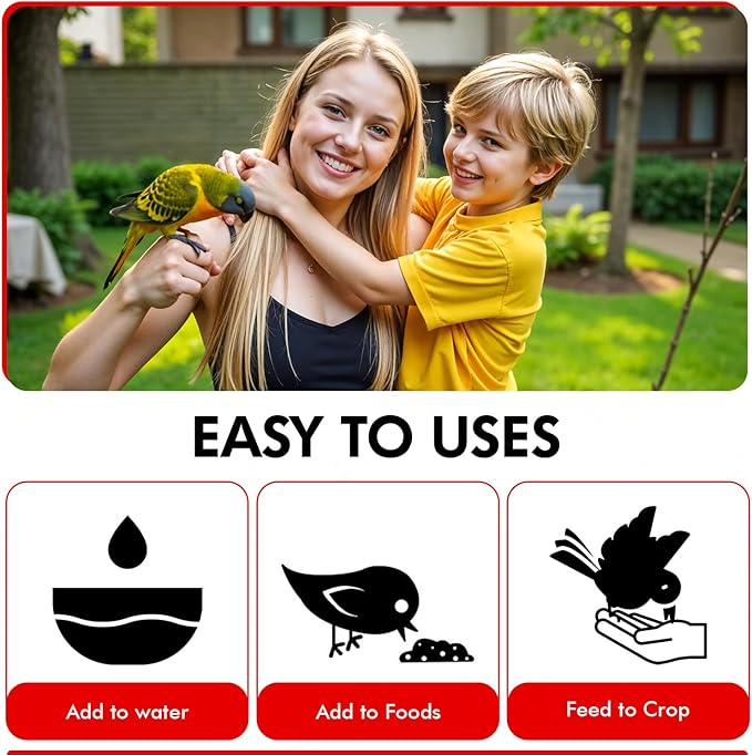 Morning Bird Calcium Plus Liquid for Birds – Bird Vitamins for Strong Eggshells, Healthy Bones, and Baby Bird to Support Growth, Breeding, and Wellness for All Birds 8 Fl Oz