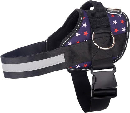 Joyride Basic Essential Dog Harness 1.0 - Small, Medium, Large Dogs, No-Pull Pet Vest with 3 Side Rings for Leash Placement, Adjustable for Training (Patriotic Blue, XL)