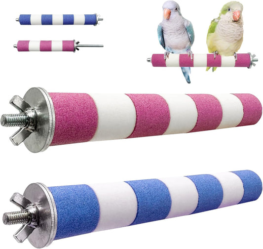 Bird Perches for Cage Bird Cage Accessories Toys Parrot Sand Paw Grinding Stick for Budgies Lovebirds Cockatiels Conures Quakers Small to Medium Birds