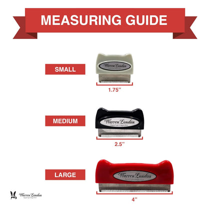 Warren London Deshedding Brush for Dogs – Small Long-Hair | Stainless-Steel Undercoat Rake Reduces Shedding Up to 95% | Gentle Skin-Safe Comb, Quick-Clean Release, Non-Slip Ergonomic Grip