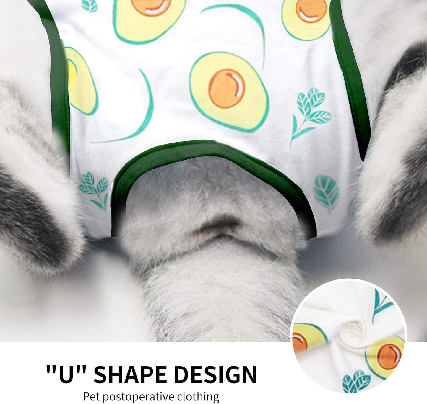 Cat Professional Surgical Recovery Suit,E-Collar Alternative for Cats Dogs,After Surgery Wear, Pajama Suit,Home Indoor Pets Clothing (L (8.5-11 Ibs), Avocado)