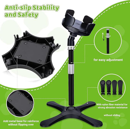 Elevated Dog Bowls for Large and Extra Large Dogs,Adjustable Width Dog Bowl Stand for 5.5-9.5" Wide Bowls,Food and Water Feeder,Single Holder with Tilted Height Adjust 12.4''-18.9'' (1 Pack)