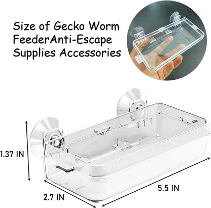 Tfwadmx 2 Pcs Chameleon Bowl, Reptile Feeding Food, Water Dish Gecko Worm Feeder Anti-Escape Hanging Chameleon Supplies Accessories for Lizard Bearded Dragon Snakes