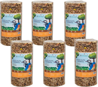 JCs Wildlife Premium Bird Seed Small Cylinder (Bugs, Nuts, & Berries)