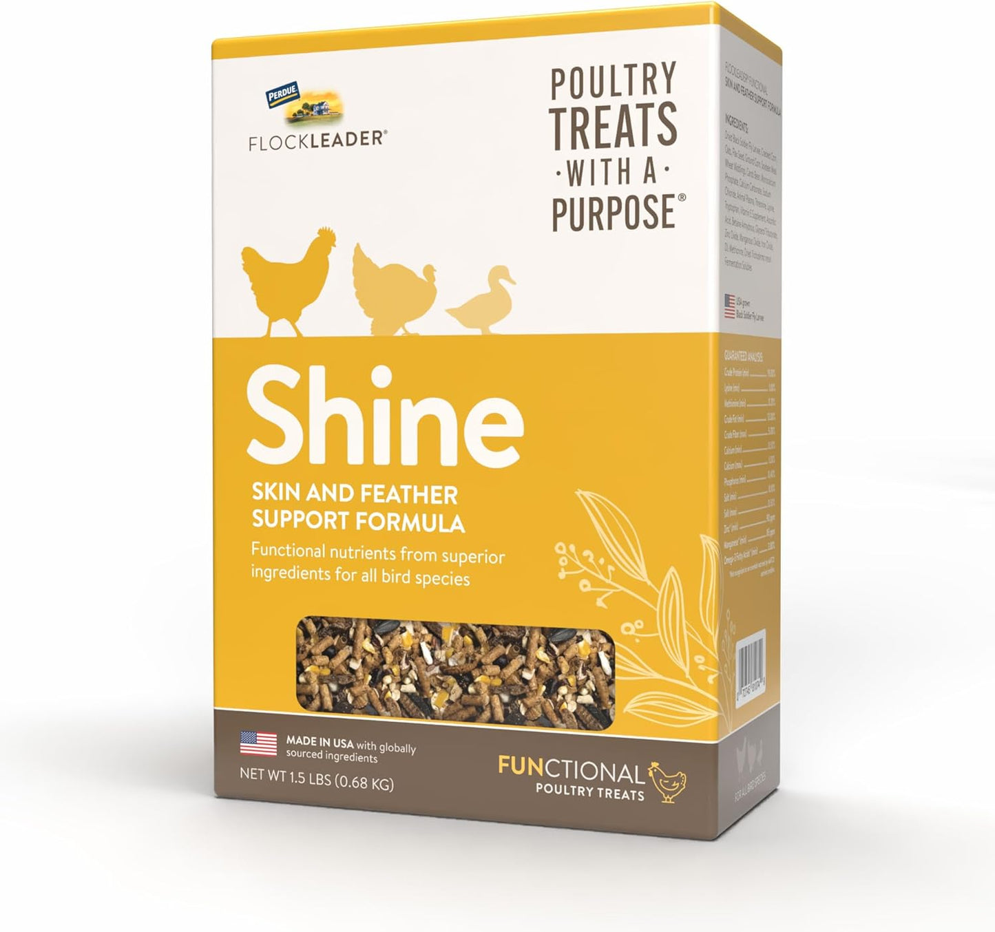 Shine, Functional Poultry Treats for Skin and Feather Support, 1.5 lb