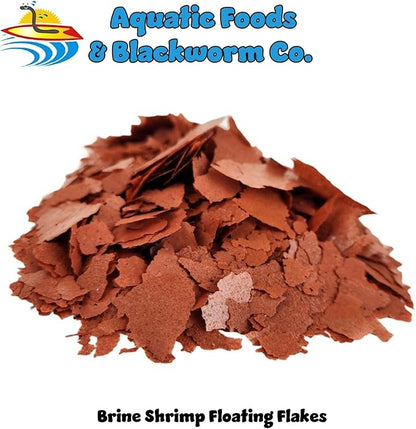 Aquatic Foods Inc. Brine Shrimp Flakes for Freshwater Cichlids, Angels, Tetras, Guppies, Marine Tangs, Butterflies, Angelfish, Anthias, Clown Fish. WL…3-lbs Poly Bag