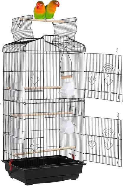 Large 36-Inch Portable Bird Flight Cage for Canary Parakeet Cockatiel Lovebird Finch Small Parrot Budgies Travel Bird Cage