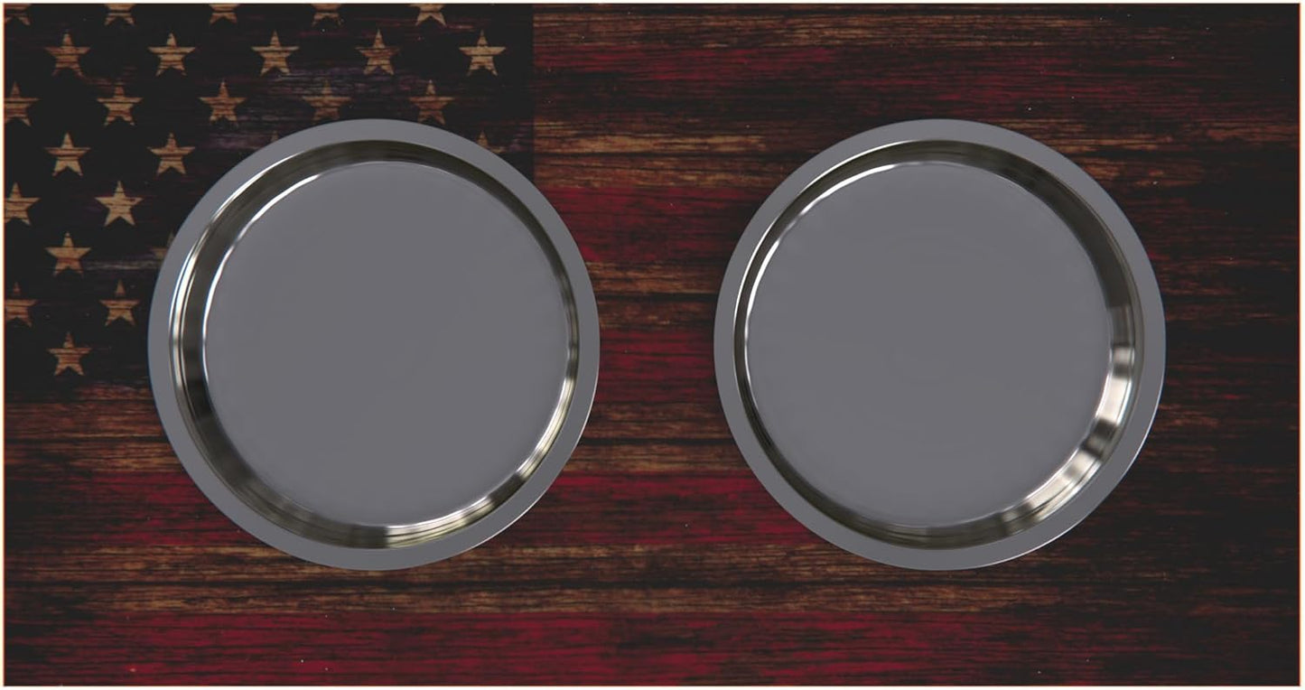 GrooveThis Woodshop - Personalized Elevated Dog Bowl Stand for Large, Medium, Small, X-Small Dogs - Stainless Steel Food and Water Bowls - Raised Dog Dish (X-Small, Flag Design)