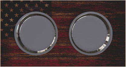 GrooveThis Woodshop - Personalized Elevated Dog Bowl Stand for Large, Medium, Small, X-Small Dogs - Stainless Steel Food and Water Bowls - Raised Dog Dish (X-Small, Flag Design)