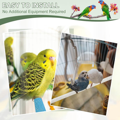 Parrot Perch, Wooden Parrot Perch Stand Toy, Paw Grinding Stick, Bird Cage Accessories, 9.8 x 0.6in (6 Colors, 6 Pcs) Birds Toys Intended for Cage/Parakeets/Conure/Budgie